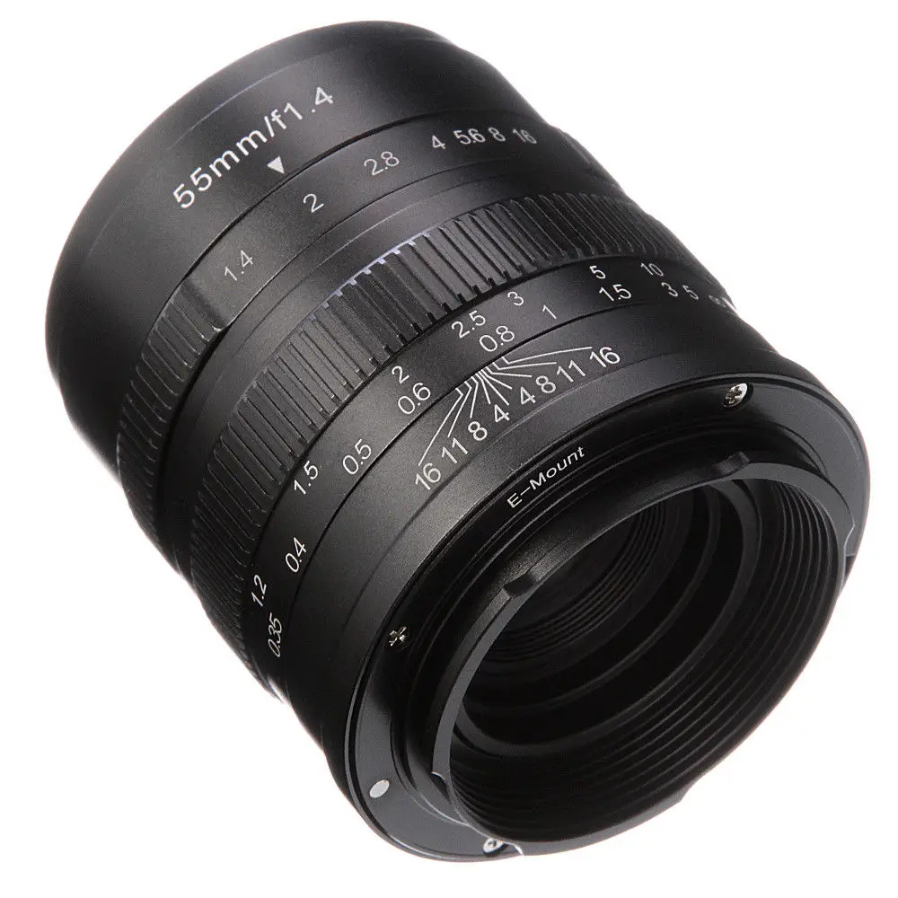 55 мм F/1,4 ручная фокусировка фиксированная APS-C объектив для sony E-mount A6500 A6300 NEX-7