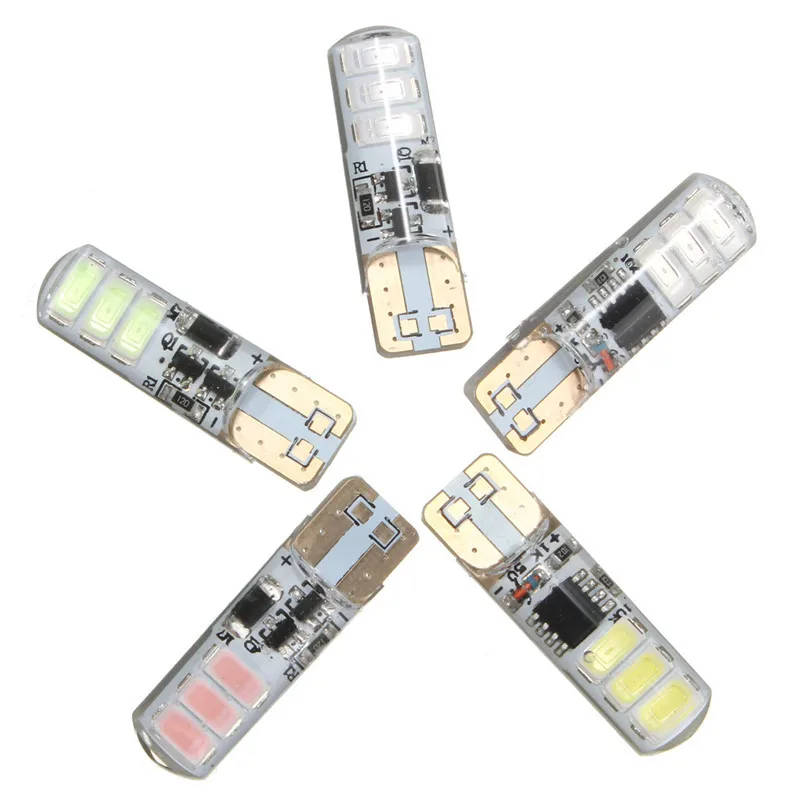 Автомобильный светодиодный фонарь T10 мигающий 5630 6 SMD W5W W2.1x9.5d 192 194 168 Белый 12 в