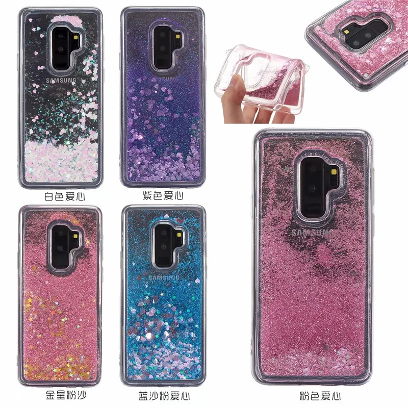 Блестящий чехол с зыбучим песком для Samsung Galaxy S9 Plus S8 S10 S6 S7 EDGE Note 9 10 8 J2 Pro 2018 A10 E A20 S A30