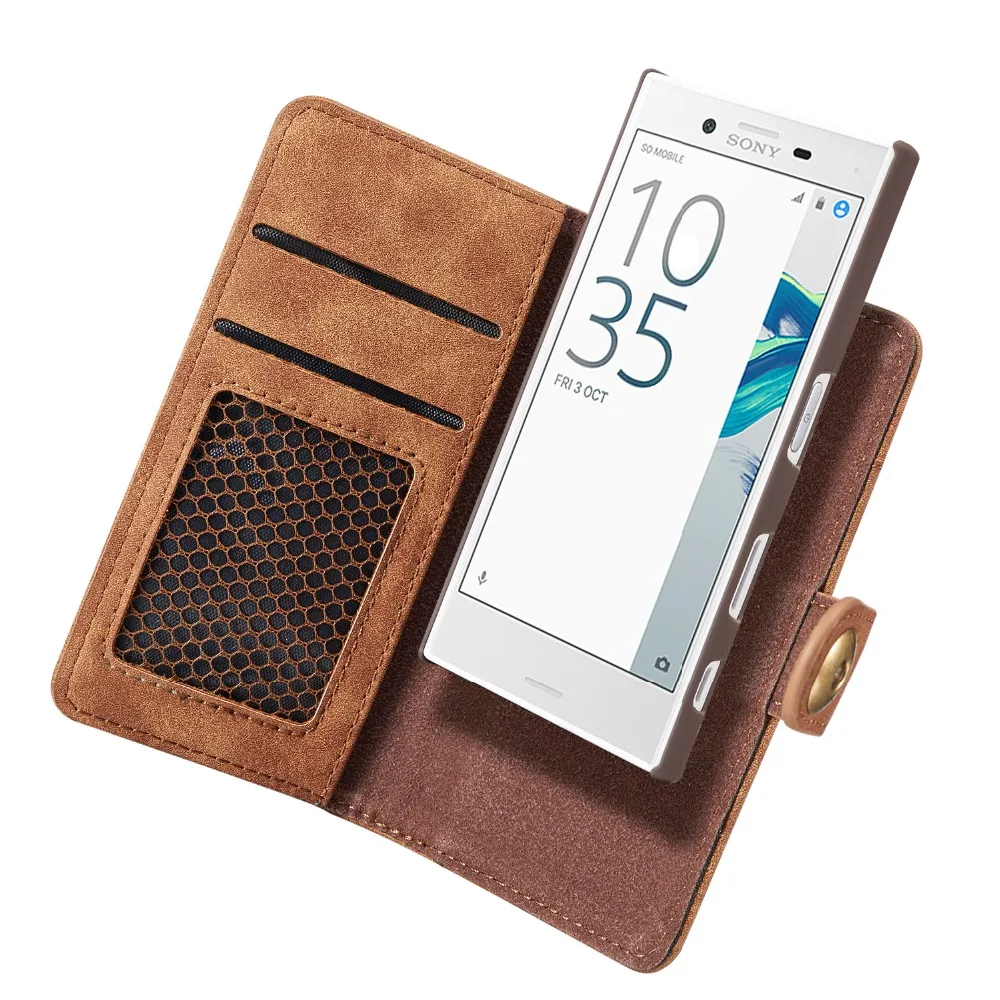 Для Sony Xperia X Compact XZs XZ XR чехол для телефона Ретро раздельный 2 в 1 Магнитный съемный