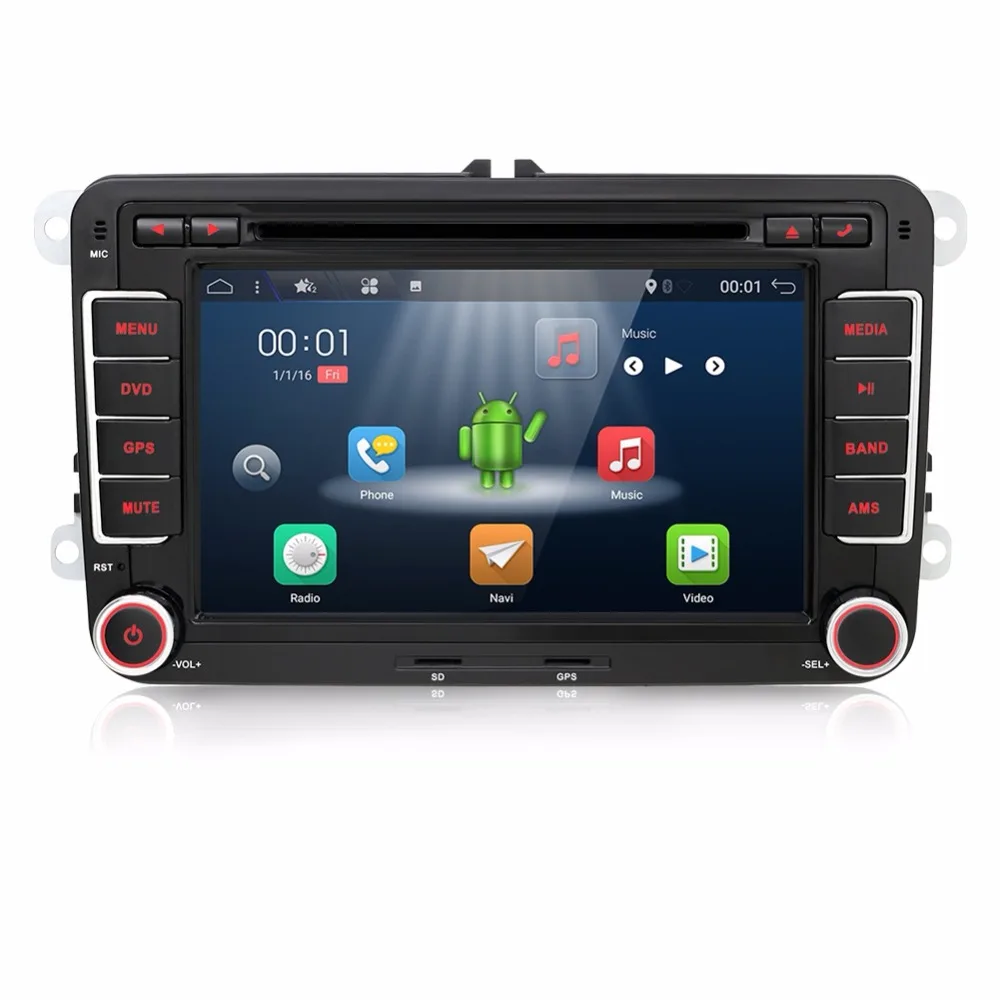 Bosion Quad Core Android 6.0 DVD плеер автомобиля с GPS 2 DIN 7 дюймовый для Volkswagen VW Skoda ПОЛО PASSAT B6 CC