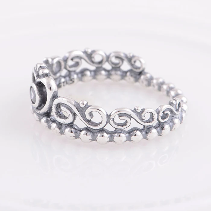 Princess Tiara Crown Vintage Ring for Women Engagement Rings 2015 New 925 Sterling silver Compatible with Pandora Fashion | Украшения и