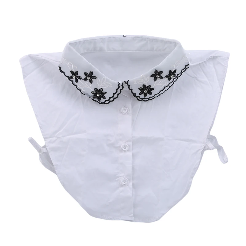 

Adjust Tie Detachable Collar Flower Bead Fake Collar for Women New Popular Clothes Accessories for Sweater