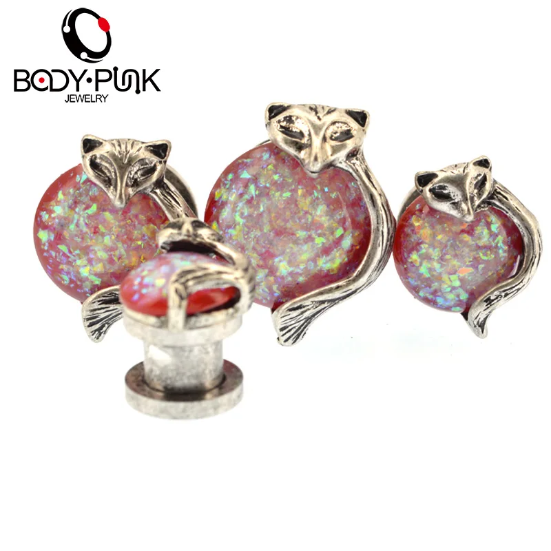 Перфорированная шнековая вилка в стиле панк с лисьим покрытием шнековые затычки