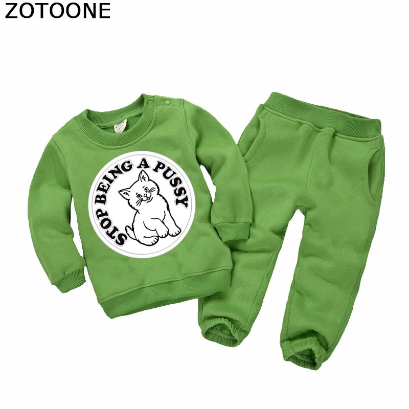 ZOTOONE мультфильм Животные утюжок на заплатках милый котенок патч для одежды Diy