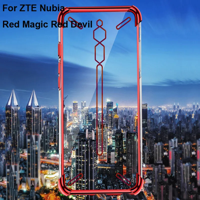 Мягкий TPU чехол для ZTE Nubia Red Magic Красный Дьявол ультра тонкий прозрачное покрытие