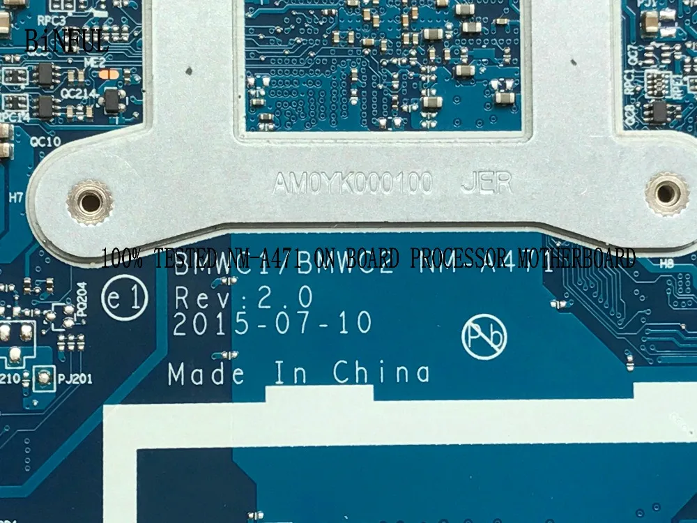 

В наличии 100% новая материнская плата BMWC1/BMWC2 для ноутбука LENOVO 300-15IBR, ноутбук на плате, ЦП N3060