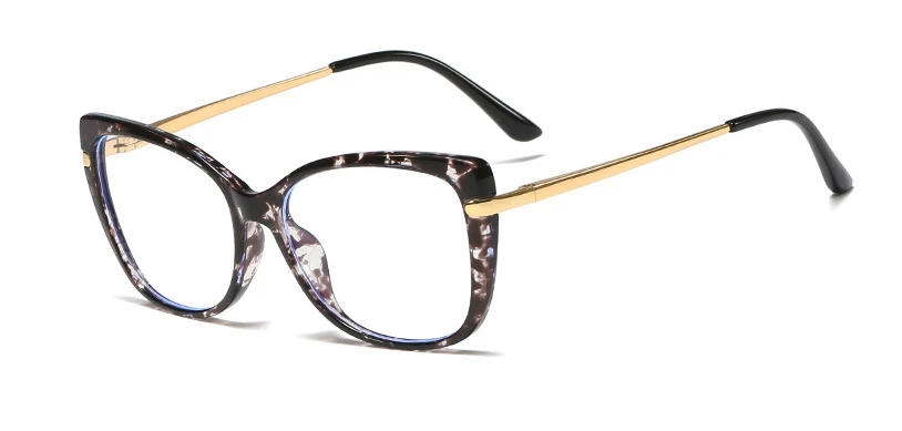 TR90 Retro Cat Eye Glasses Frames Men Women Optical Fashion Computer Glasses 45847 - Цвет оправы: C6 floral