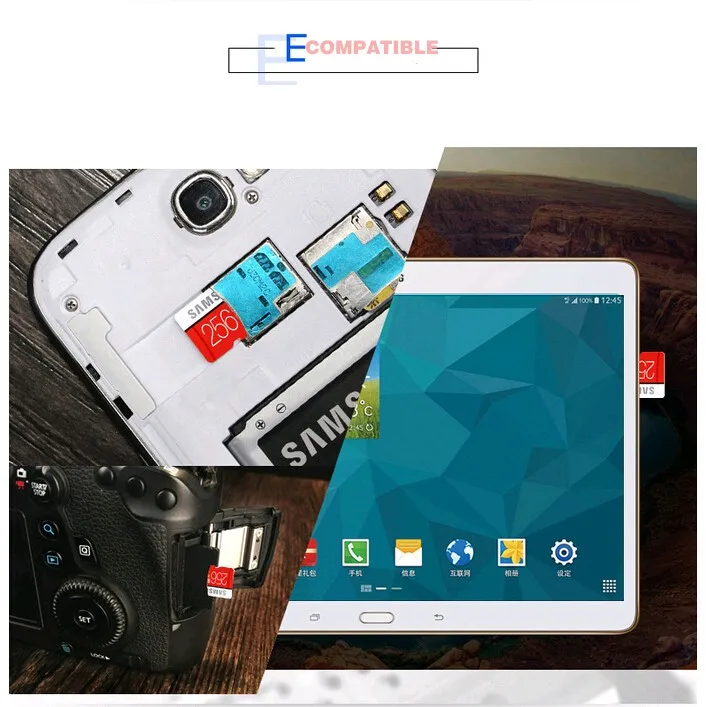 SAMSUNG карта памяти micro sd 256 ГБ EVO Plus Class10 95 МБ/с. Водонепроницаемый TF Memoria Sim карту Транс Микро карта для смартфона 256 ГБ