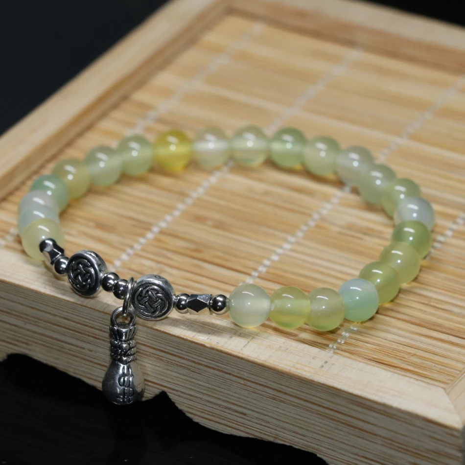 Натуральный камень 6 мм зеленый Сердолик винограда круглые бусины Оникс агата