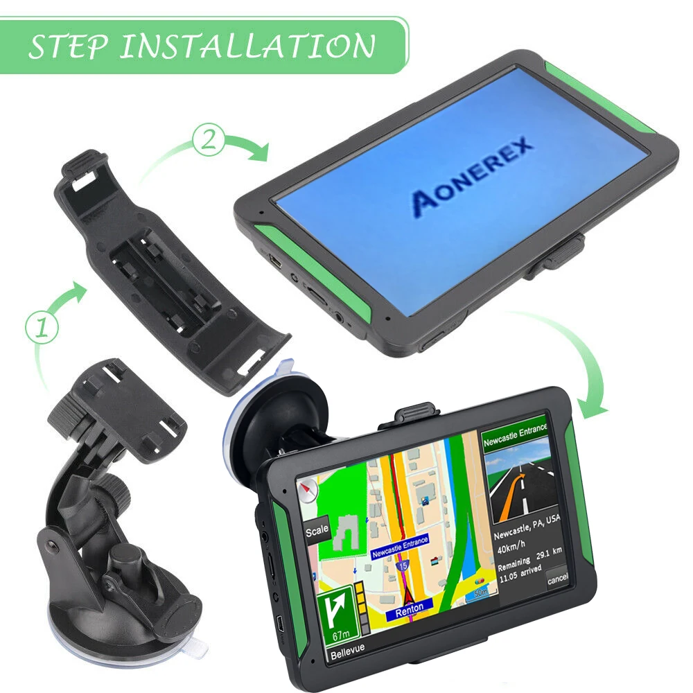 CarGPS Navigator car accessories 7 inch LCD capacitive screen Navitel FM satellite transmitter voice GPS navigation latest map | Автомобили