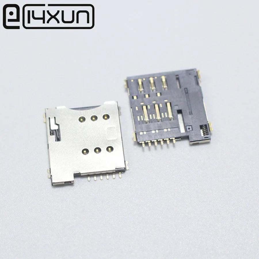 5 шт./лот разъем для sim карты Micro SIM 6P 6 контактный держатель памяти адаптер