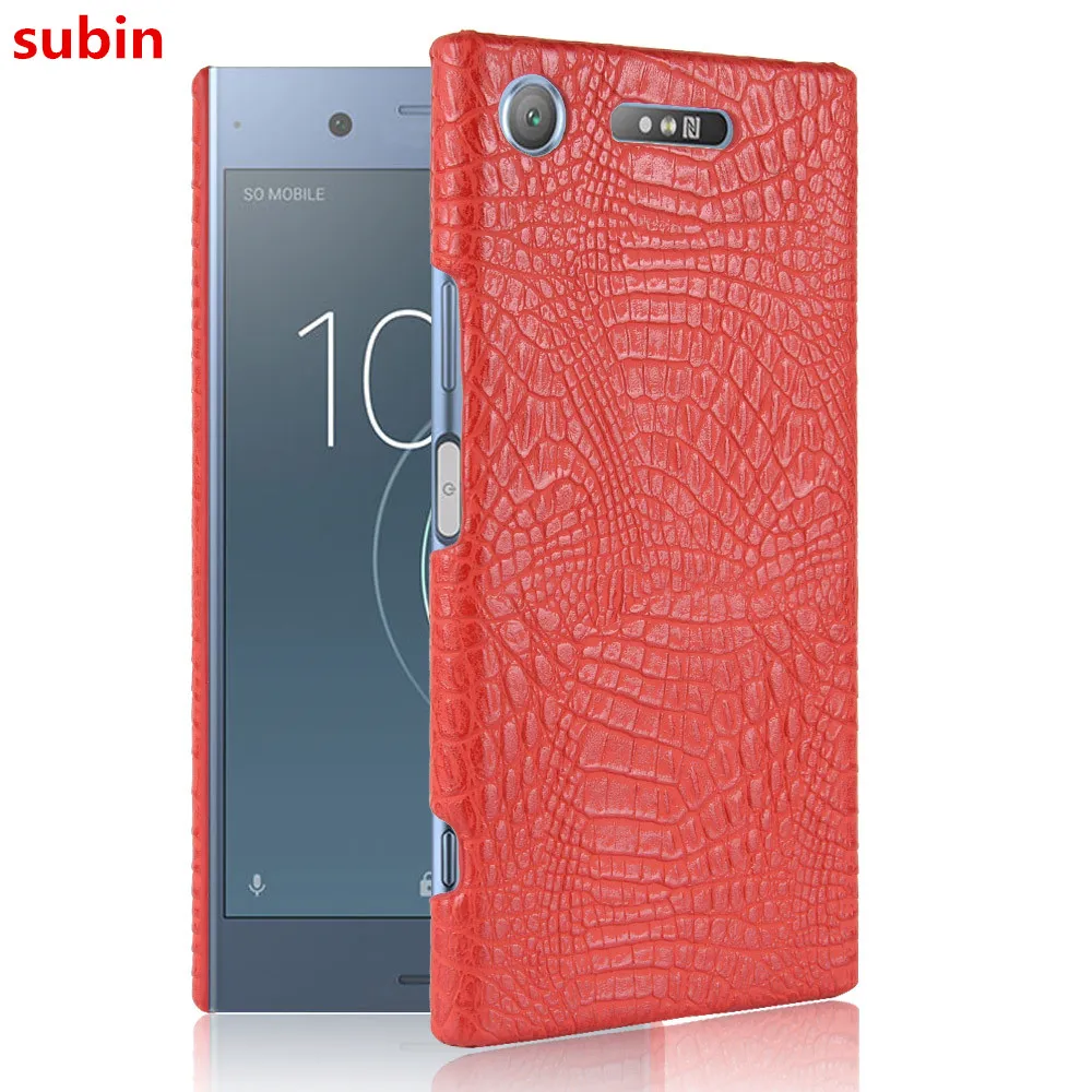 

subin For Sony Xperia XZ1 G8341 G8343 Case Luxury Retro Crocodile Leather Hard Cover For Sony Xperia XZ1 Dual F8342 Phone Cases