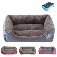 corduroy dog bed pet pad soft square kennel cushion sofa sleeping bags nest for small medium large dogs puppies animal supplies