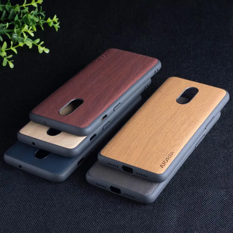 Чехол с деревянным узором для Oneplus 7 Мягкий ТПУ силиконовый материал и дерево
