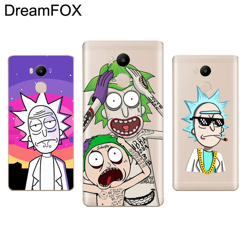 DREAMFOX M283 Rick And Morty Soft TPU Silicone Case Cover For Xiaomi Redmi Note 3 4 4X 5 5A 6 7 Pro Global |