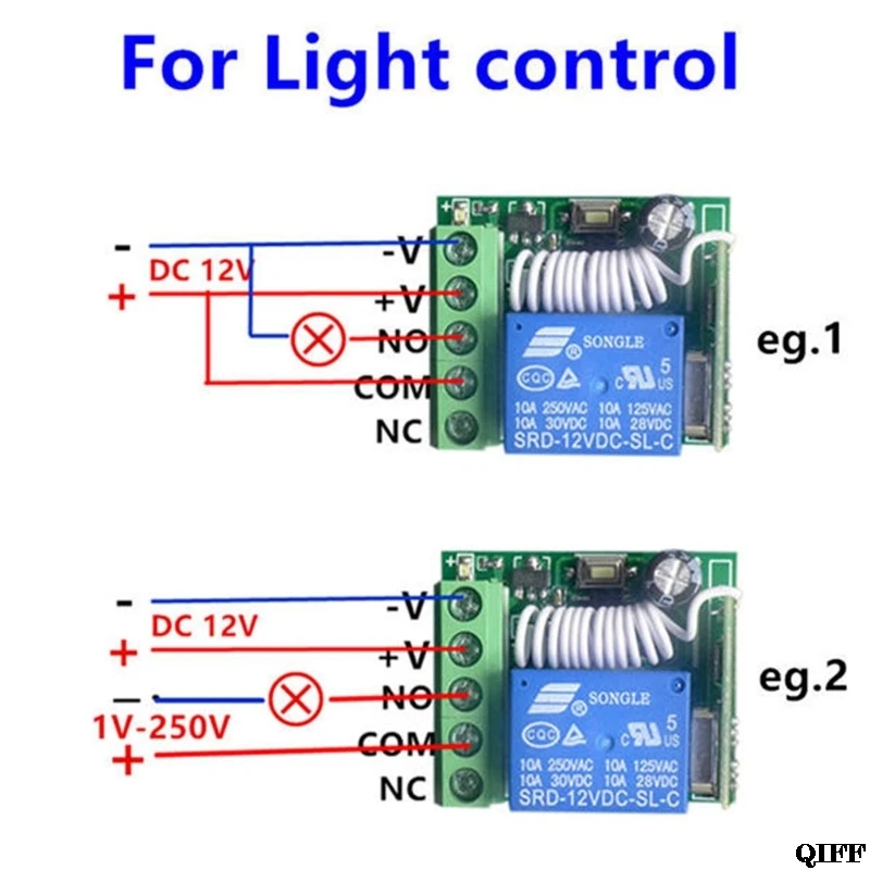 Drop Ship&ampWholesale DC 12V 1CH Relay Receiver Module RF Transmitter 433Mhz Wireless Remote Control Switch APR28 | Электроника