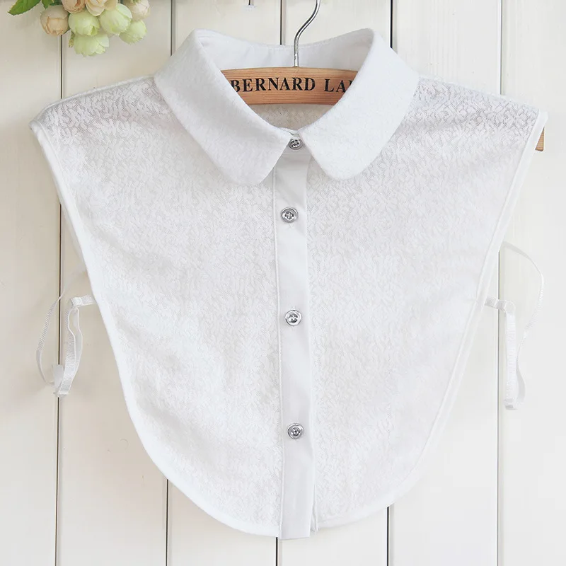 

Women Lace Shirt Fake Collar White Korean Shirt Detachable Collars