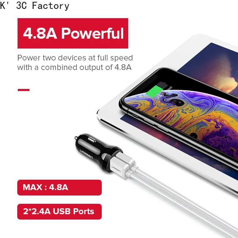 K' 3C мини usb зарядное устройство для авто с контрастным Зарядное Мобильный