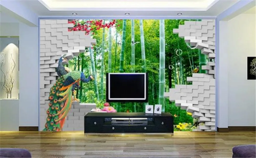3d обои на заказ стереоскопическое креативное модное бамбуковое лес HD декор для