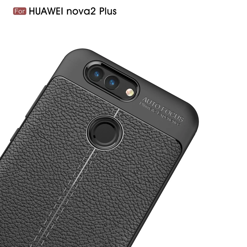 For Huawei Nova 2 Plus / BAC-AL00 5.5&quot Case Phone Back Protective Smartphone Soft Litchi striae Shockproof Cover Nova2 |