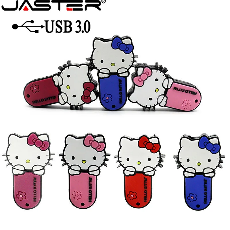 JASTER 3,0, hello kitty, usb флеш-накопитель, милые флешки, 4 ГБ, 8 ГБ, 16 ГБ, 32 ГБ, 64 ГБ, карта памяти, u-диск, usb 3,0, флеш-накопитель