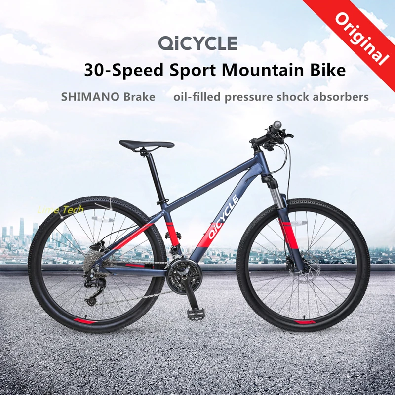 Спортивный горный велосипед XIAOMI QiCYCLE 30 скоростей 27 5 дюймов колесо с переменной
