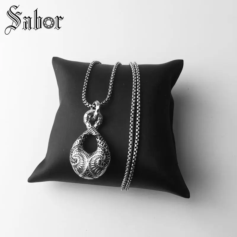 Кулон для женщин и мужчин в этническом стиле тату знака бесконечности цепочка