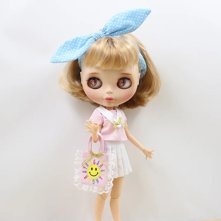 DBS одежда для ледяной куклы blyth licca крутая Милая юбка розовая рубашка головной