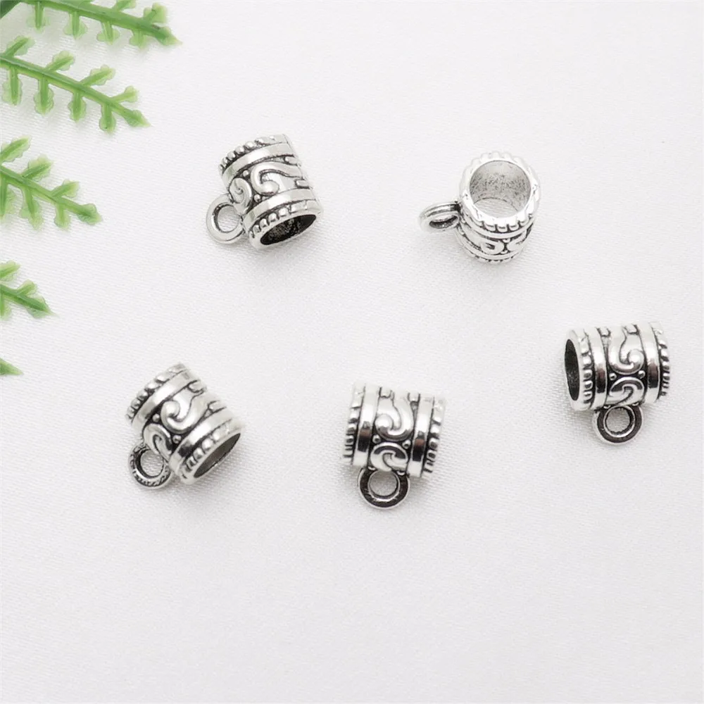 Винтажные серебряные кольца бусины подходят для Pandora Charms DIY европейские браслеты