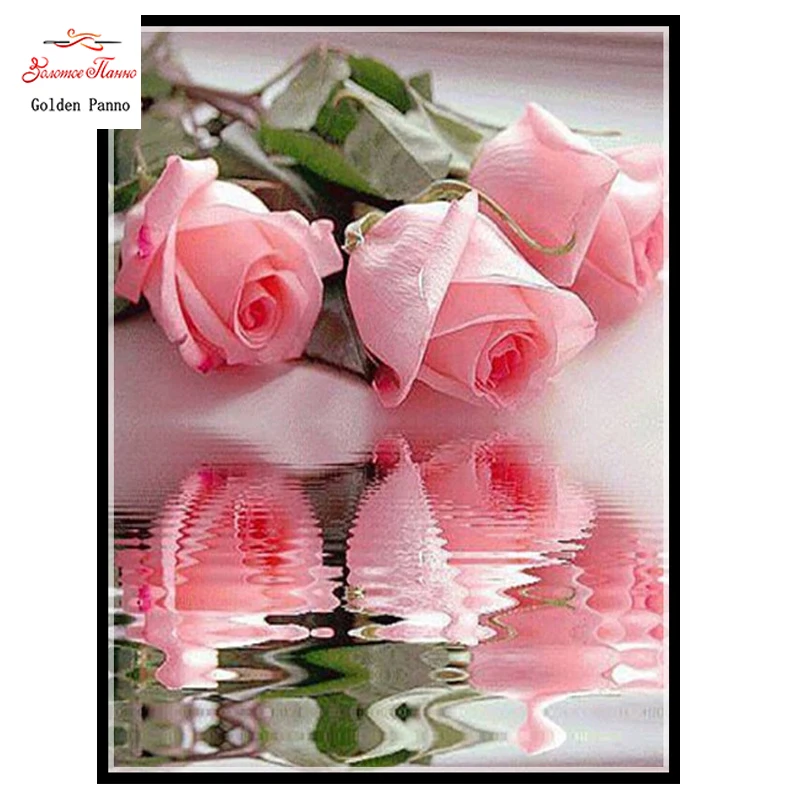 

Golden panno,5D,diy diamond embroidery,Full,square,Diamond Painting,Cross Stitch,3D,diamond,Mosaic,Needlwork,Crafts,pink Rose