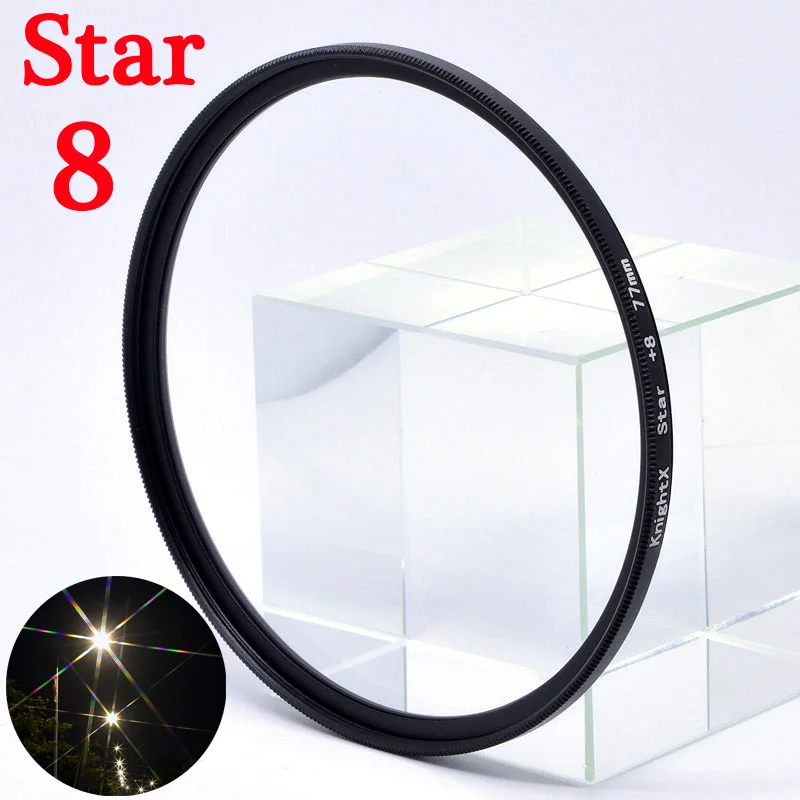 Фильтр KnightX Star 4/6/8 для canon sony аксессуары nikon Цветной фильтр d70 500d 60d 700d светильник 200d