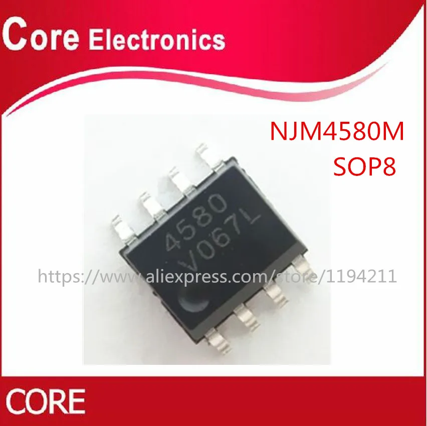 200 шт. NJM4580M SOP8 NJM4580 SOP 4580M SMD Новинка|Интегральные схемы| |