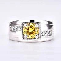 garilina fashion ring yellow zircon silver color plated ring for women classic new year christmas day gifts ar2274