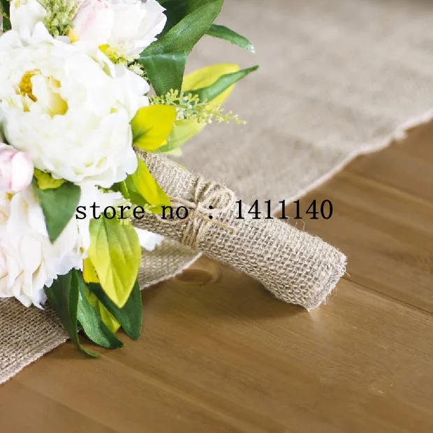 Chemin de table mariage 10 м Мешковина настольная дорожка из натурального джута страна Outedoor