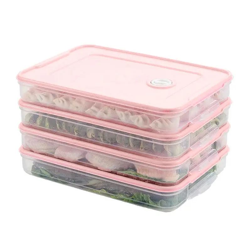 4 layers 4 lids Пластиковый контейнер для фруктов и овощей холодильник для хранения микроволновой печи контейнер с крышкой кухонные коробки для хранения - Цвет: 4 layers 4 lids