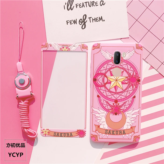 Чехол для Xiaomi Mi8 Cardcaptor Sakura + пленка из закаленного стекла мультяшный чехол Mi6 / 6X Mi 5X