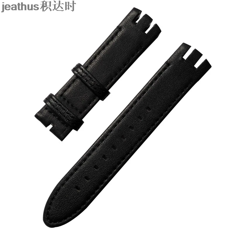 Jeathus ремешок для часов Замена для swatch YTS402 409 713 YTB400 20 мм кожаный ремешок 20 мм Пряжка браслет подлинный ремешок для часов