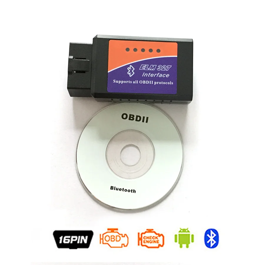 TOPSOURCE ELM327 USB/BT V1.5 OBD2 автомобиля диагностический Интерфейс сканер OBDII инструмент ELM