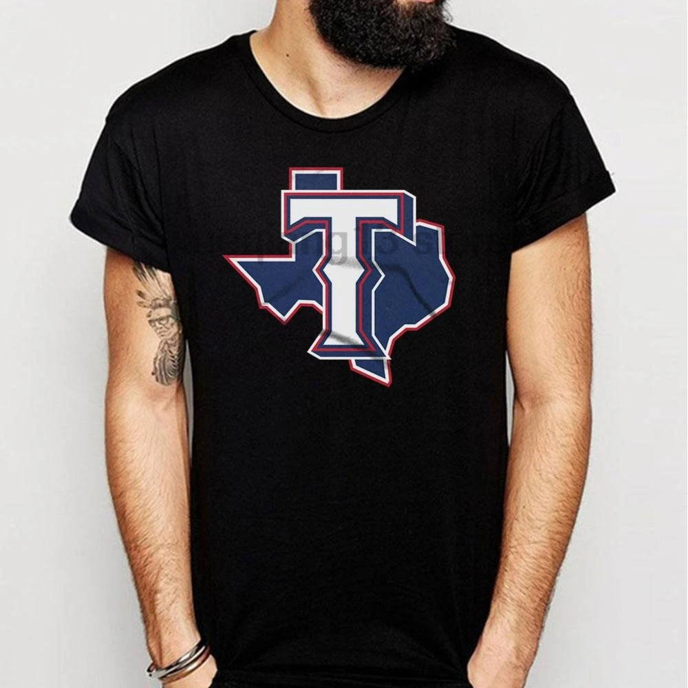 Texas Rangers логотипы Американская лига Мужская футболка | одежда