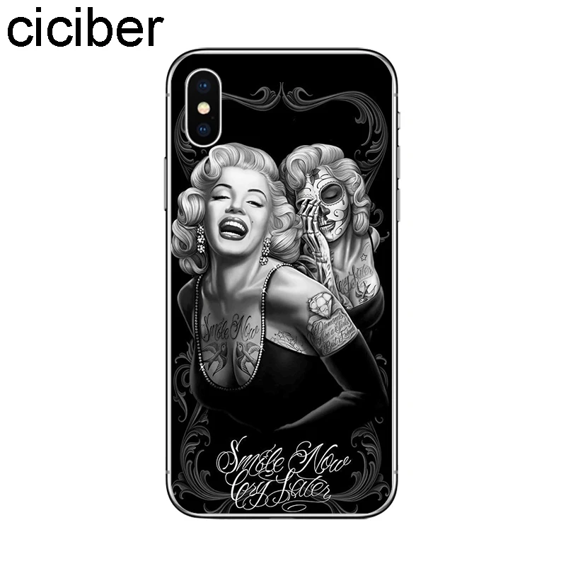 Ciciber для iphone 11 Pro Max Мэрилин Монро Одри Хепберн iPhone 7 Чехол 8 6S Plus X XR XS чехол телефона