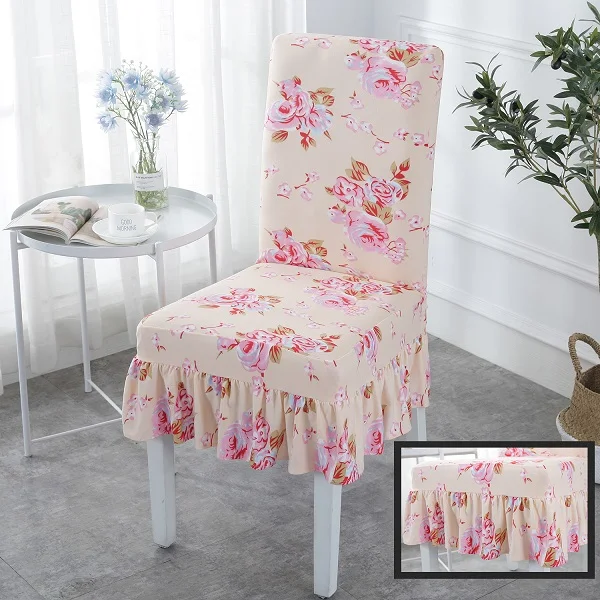 ChairCoversPattern4 Новое поступление Универсальный Ruched спандекс чехлы для стульев эластичные чехлы на кресла Банкетный обеденный стул протектор сиденья свадьба - Цвет: ChairCoversPattern4