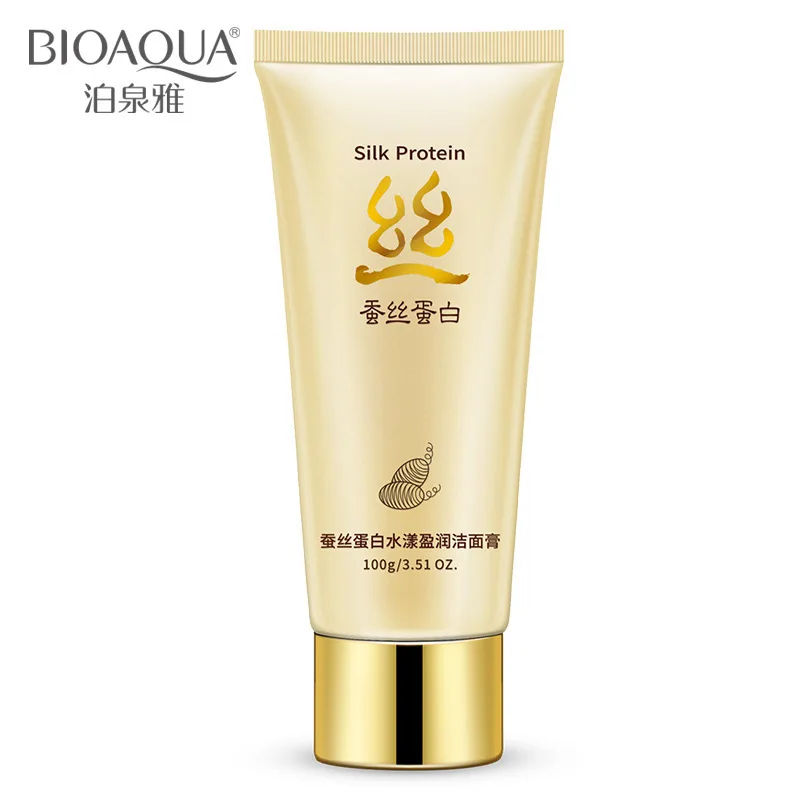 Bioaqua Silk Protein Skin Care limpiador Facial Cleansing Moisturizer Hydrating Whitening Oil Control Shrink Pores Face Cleaning | Красота и