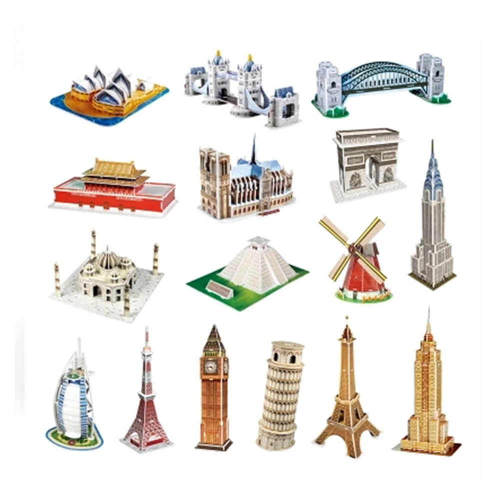3D-пазлы Burj AL Arab Paper Model сделай сам креативный подарок детские развивающие игрушки