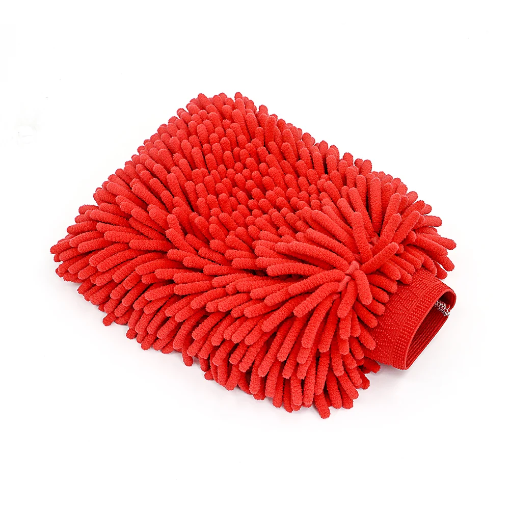 Чистящая перчатка для мойки автомобиля квадроцикла двухсторонняя искусственная