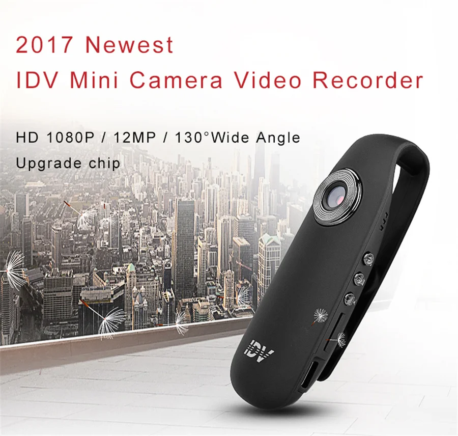 IDV007 Full HD 1080 P мини DV камера Dash Cam носимые тело велосипед H.264 видеокамера