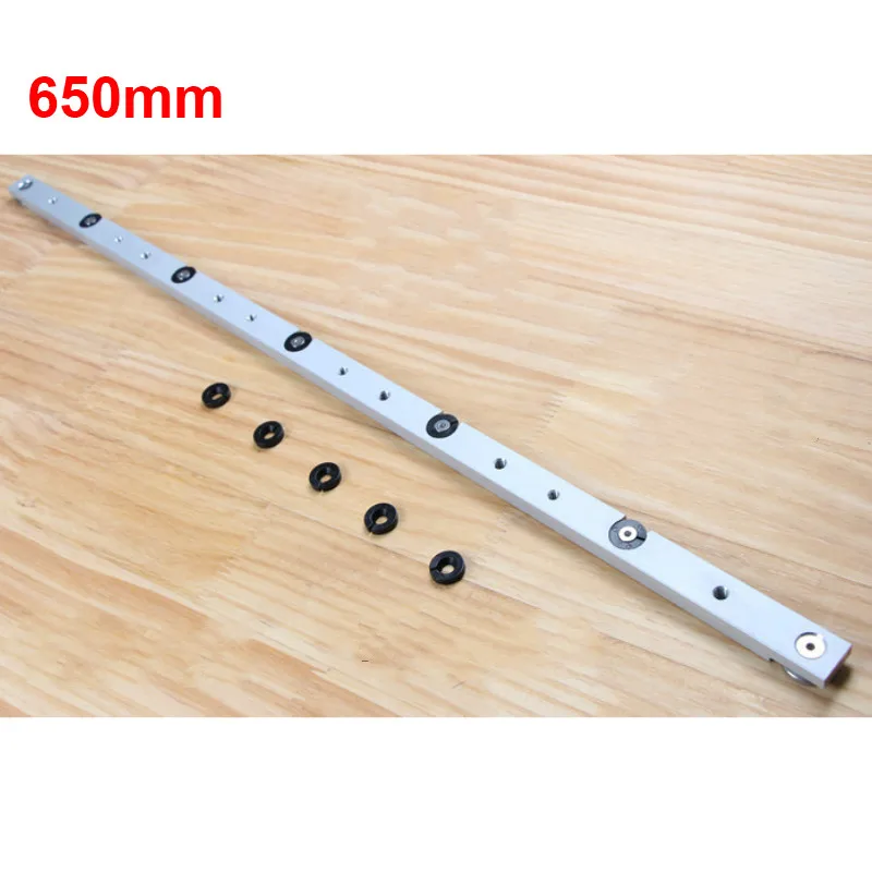 1Pc 650mm Miter Bar Алюминиевый сплав Т-треки слот Торцовочная дорожка и Торцовочная планка слайдер Настольная пила Торцовочная штанга деревообрабатывающий инструмент прочный в использовании - Цвет: 1Pc 650mm Miter Bar