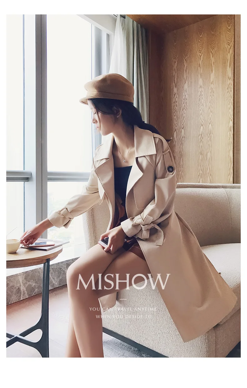 Mishow Женский тренчкот модные тренчи плащи MX17C7311