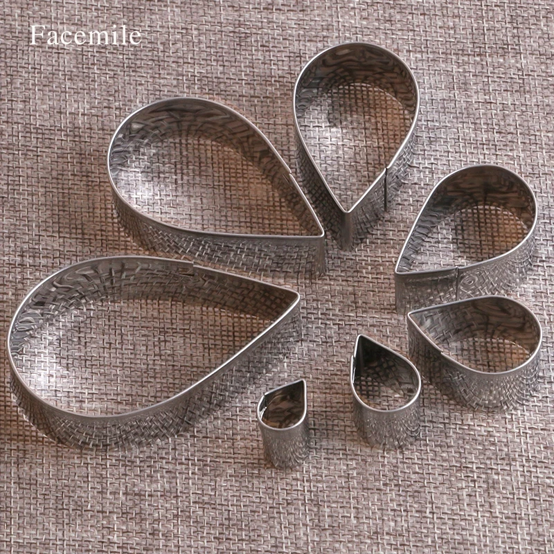 

7pcs/set Stainless Steel Rose Petal Cake Cookie Cutter Mold Pastry Baking Mould Fondant Biscuit Cutter 52111