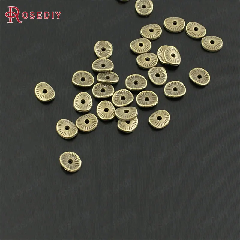 200PCS 6x5MM Antique Silver Zinc Alloy Round or curved brushed disks Jewelry Making Supplies Diy Findings Accessories | Украшения и